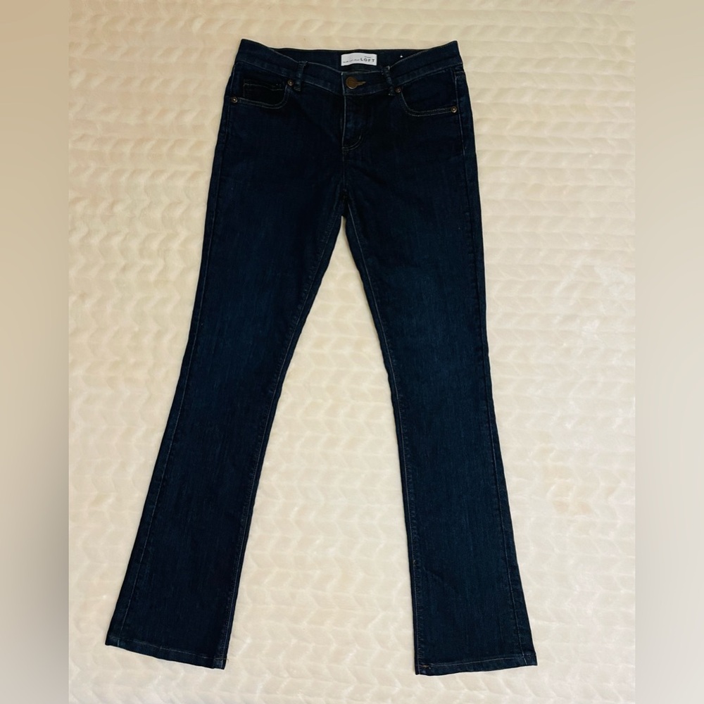 EUC- LOFT Blue Modern Boot Cut Jeans Classic Style